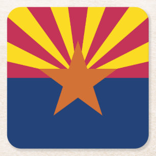 Dessous De Verre Carré Drapeau d'État de l'Arizona