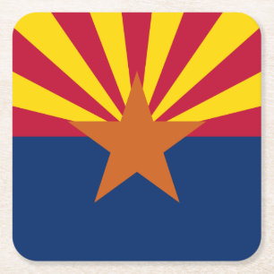 Dessous De Verre Carré Drapeau d'État de l'Arizona