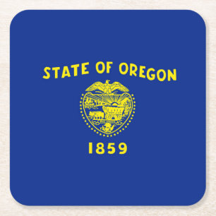 Dessous De Verre Carré Drapeau d'État de l'Oregon