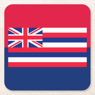 Dessous De Verre Carré Drapeau d'État d'Hawaii