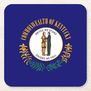 Dessous De Verre Carré Drapeau d'État du Kentucky