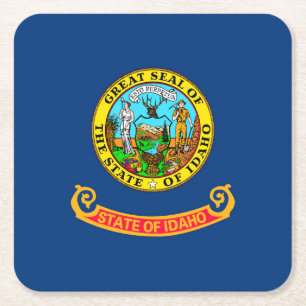 Dessous De Verre Carré Drapeau d'État Idaho