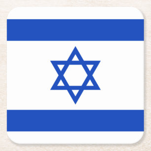 Dessous De Verre Carré Drapeau d'Israël