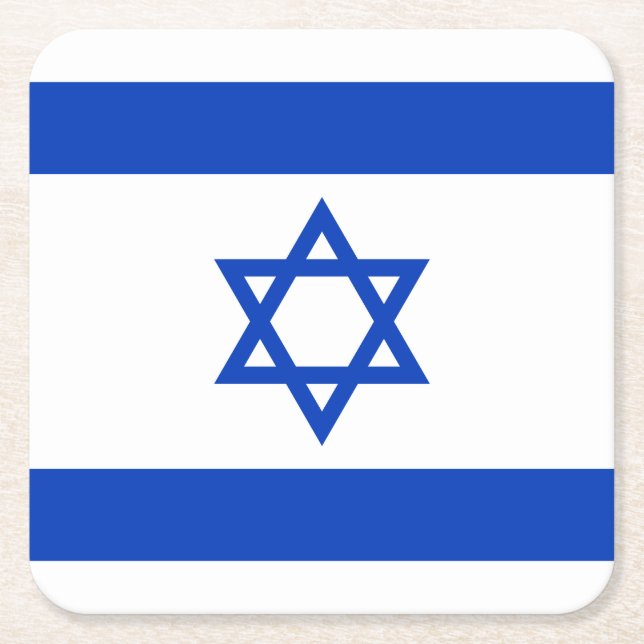 Dessous De Verre Carré Drapeau d'Israël (Devant)