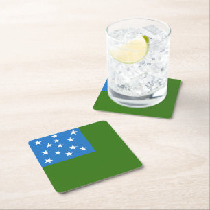 Dessous De Verre Carré Drapeau du bouton Garçons de la montagne verte