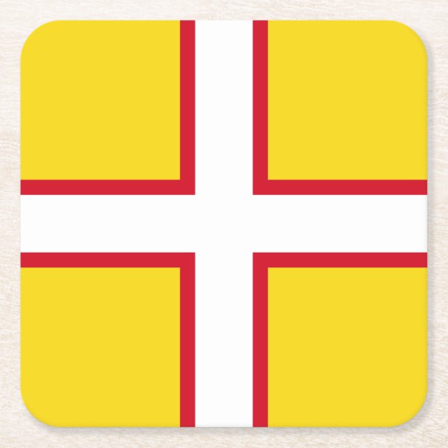 Dessous De Verre Carré Drapeau du Dorset (Devant)