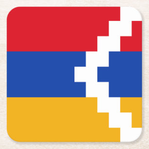 Dessous De Verre Carré Drapeau du Haut-Karabakh