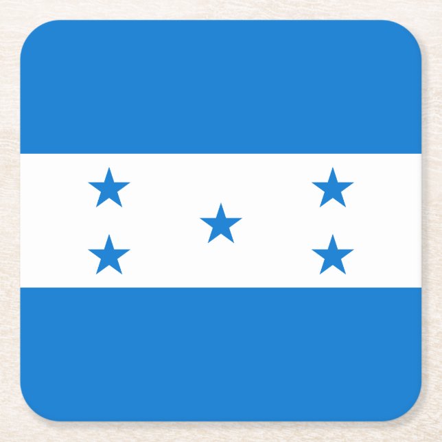 Dessous De Verre Carré Drapeau du Honduras (Devant)