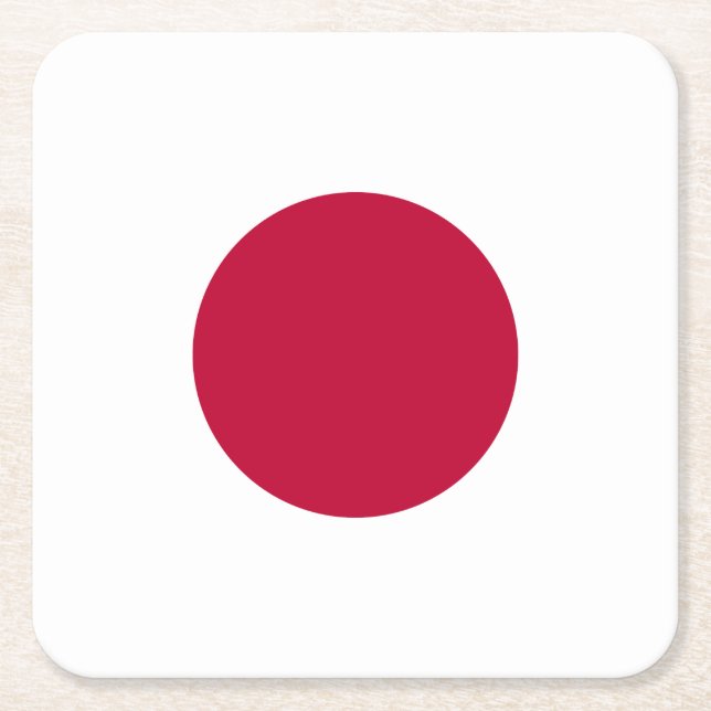 Dessous De Verre Carré Drapeau du Japon (Devant)