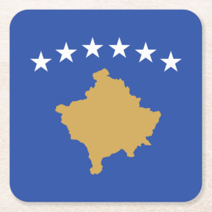 Dessous De Verre Carré Drapeau du Kosovo