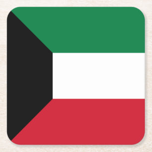 Dessous De Verre Carré Drapeau du Koweït