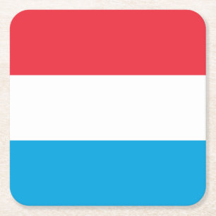 Dessous De Verre Carré Drapeau du Luxembourg