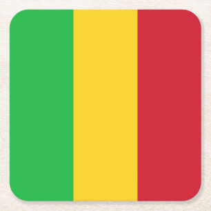 Dessous De Verre Carré Drapeau du Mali
