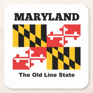 Dessous De Verre Carré drapeau du Maryland