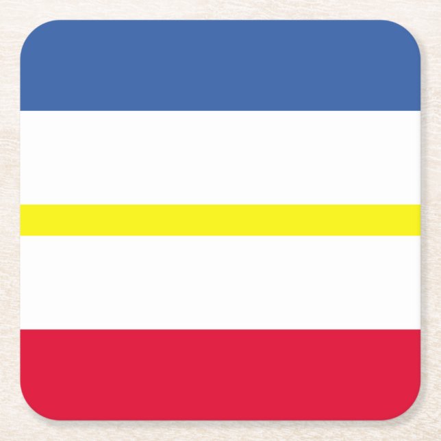 Dessous De Verre Carré Drapeau du Mecklembourg-Poméranie occidentale Papi (Devant)