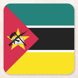 Dessous De Verre Carré Drapeau du Mozambique