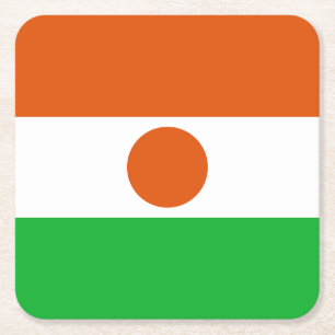 Dessous De Verre Carré Drapeau du Niger
