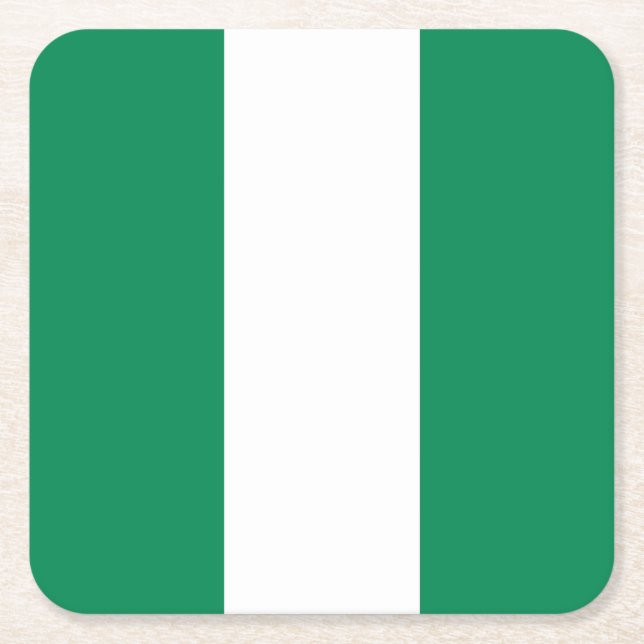 Dessous De Verre Carré Drapeau du Nigéria (Devant)