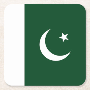 Dessous De Verre Carré Drapeau du Pakistan