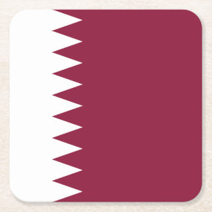 Dessous De Verre Carré Drapeau du Qatar