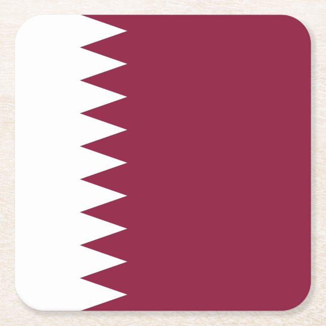 Dessous De Verre Carré Drapeau du Qatar (Devant)
