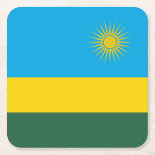 Dessous De Verre Carré Drapeau du Rwanda