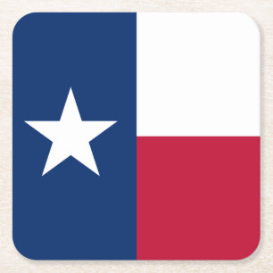 Dessous De Verre Carré Drapeau du Texas