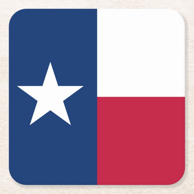 Dessous De Verre Carré Drapeau du Texas (Devant)