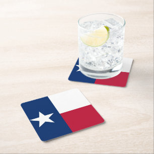 Dessous De Verre Carré Drapeau du Texas