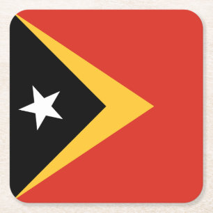 Dessous De Verre Carré Drapeau du Timor oriental