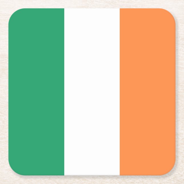 Dessous De Verre Carré Drapeau irlandais (Devant)