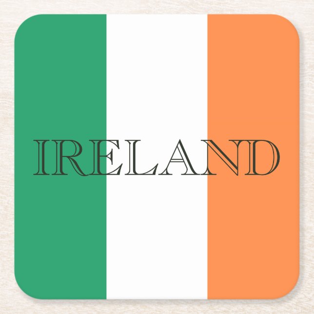 Dessous De Verre Carré Drapeau irlandais coton irlandais (Devant)
