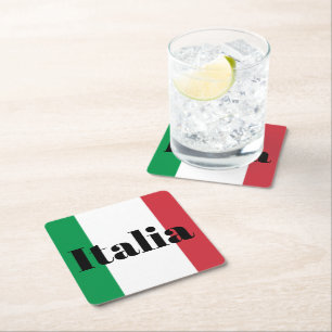 Dessous De Verre Carré Drapeau Italie Fierté italienne Europe Pays