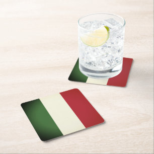 Dessous De Verre Carré Drapeau italien