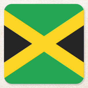 Dessous De Verre Carré Drapeau jamaïcain
