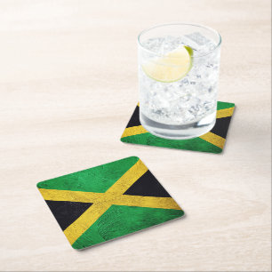 Dessous De Verre Carré Drapeau jamaïcain