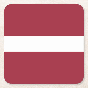 Dessous De Verre Carré Drapeau Lettonie