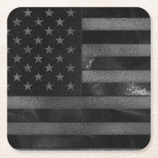 Dessous De Verre Carré Drapeau noir