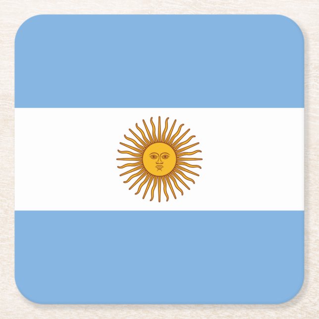 Dessous De Verre Carré Drapeau patriotique argentin (Devant)