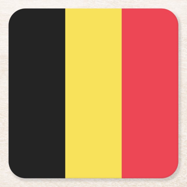 Dessous De Verre Carré Drapeau patriotique belge (Devant)