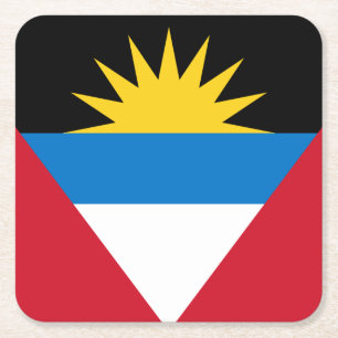 Dessous De Verre Carré Drapeau patriotique d'Antigua-et-Barbuda