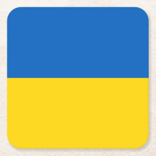 Dessous De Verre Carré Drapeau patriotique de l'Ukraine