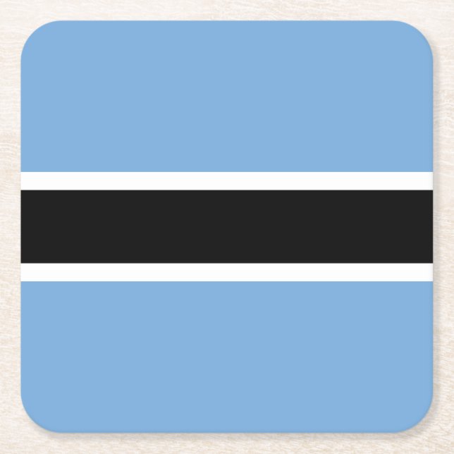 Dessous De Verre Carré Drapeau patriotique du Botswana (Devant)