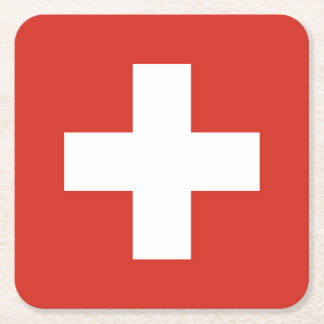 Dessous De Verre Carré Drapeau Suisse