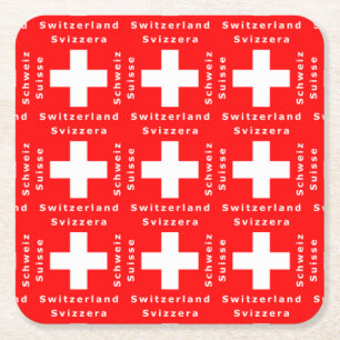 Dessous De Verre Carré Drapeau suisse Suisse Schweiz Suisse Bundesfeier