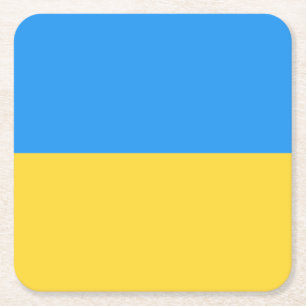 Dessous De Verre Carré Drapeau ukrainien
