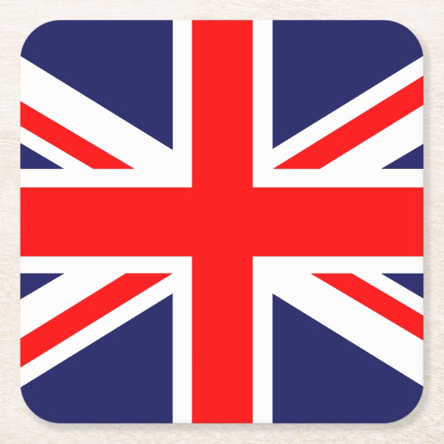 Dessous De Verre Carré Drapeau Union Jack - UK (Devant)
