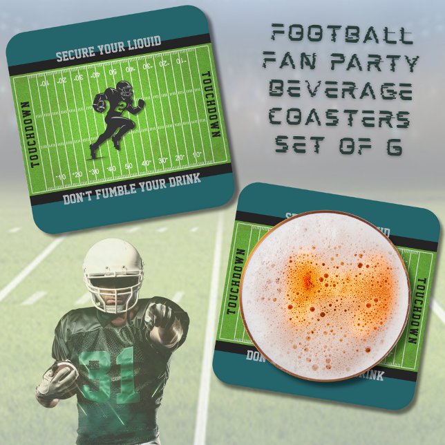 Dessous De Verre Carré Drôle Ne pas tomber dans votre boisson Football (Makes an excellent and affordable gift for any devoted football fan of the Birds)
