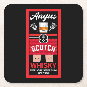 Dessous De Verre Carré Drôle Scotch Whisky