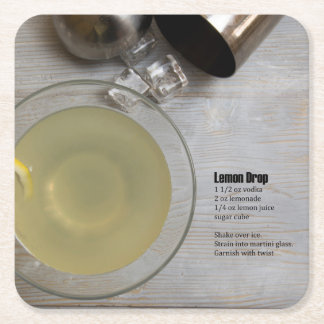 Dessous De Verre Carré Drop de citron classique
